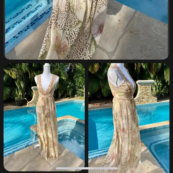 ICONIC BLUMARINE SS2005 SILK RUNWAY MAXI DRESS!!! - Picture 3 of 3